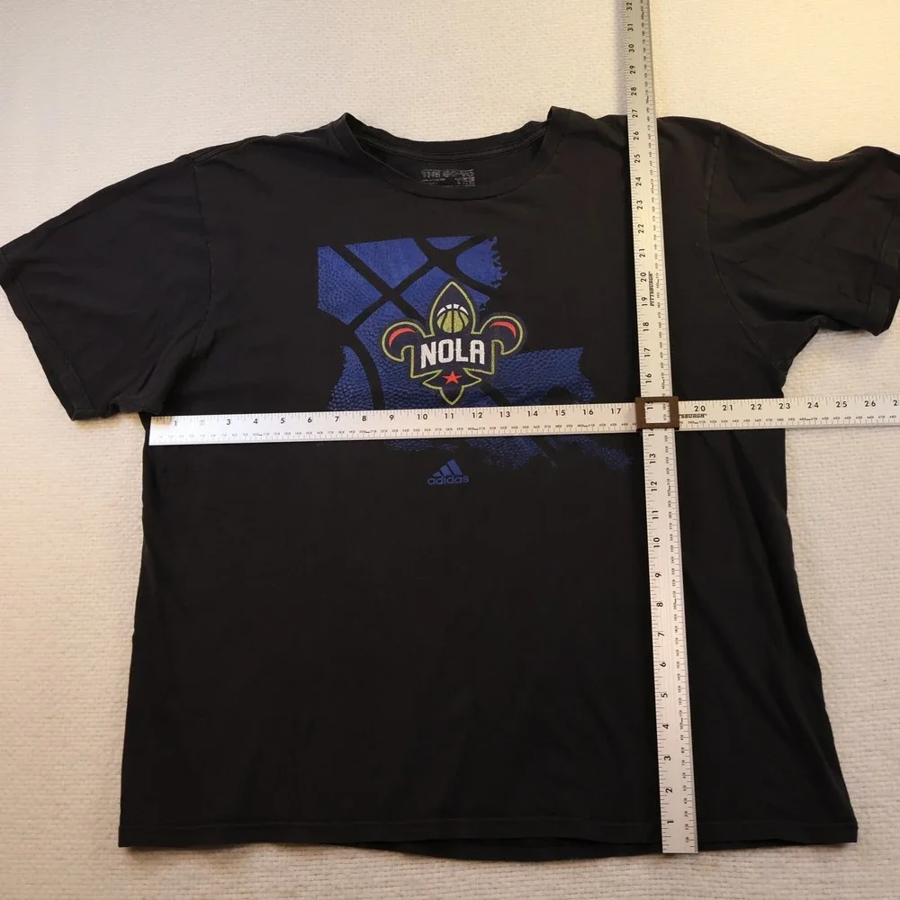 Adidas Mens XL T-Shirt Black 2017 NBA All Star Game NOLA Roster Graphic Tee
